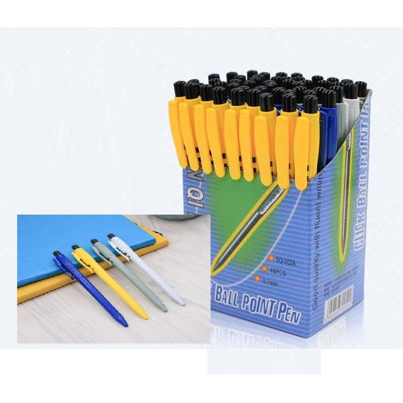 Press ball-point pen plastic shell oil pen ball-point pen / Click Ballpen 0.7mm Black ink