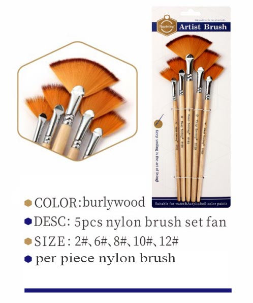 Artist Brush Set or per piece professional Fan Brush (#8150)