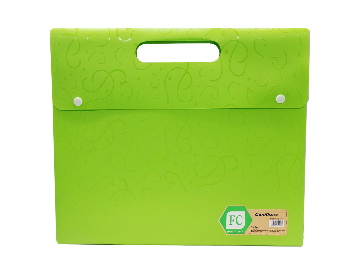 Connie Document Handle file bag envelope durable snap botton long size (Random Color)