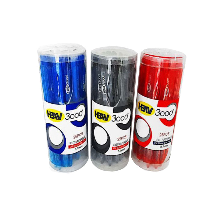 Ball Pen HBW "3000" Retractable Oil base gel pen / Ballpen 0.7mm (1piece)