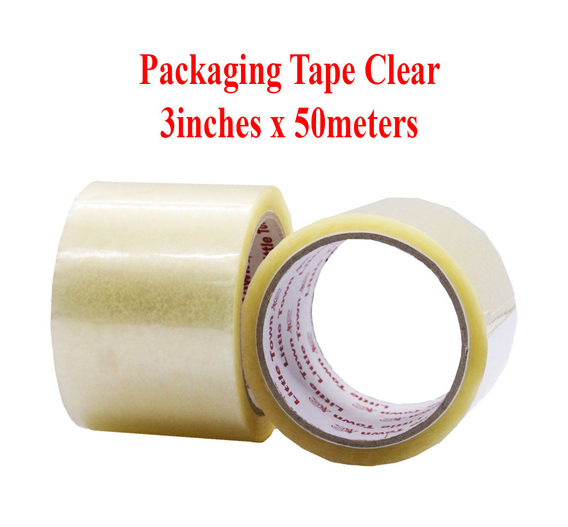 12 Rolls Little Town Packaging Tape Tan & Clear 72mm / 3inches