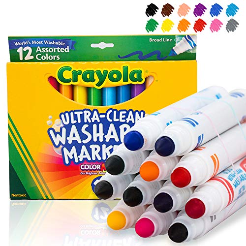 Crayola Ultra-Clean Washable Broad Line and Fine Line Markers 12's Assorted Color