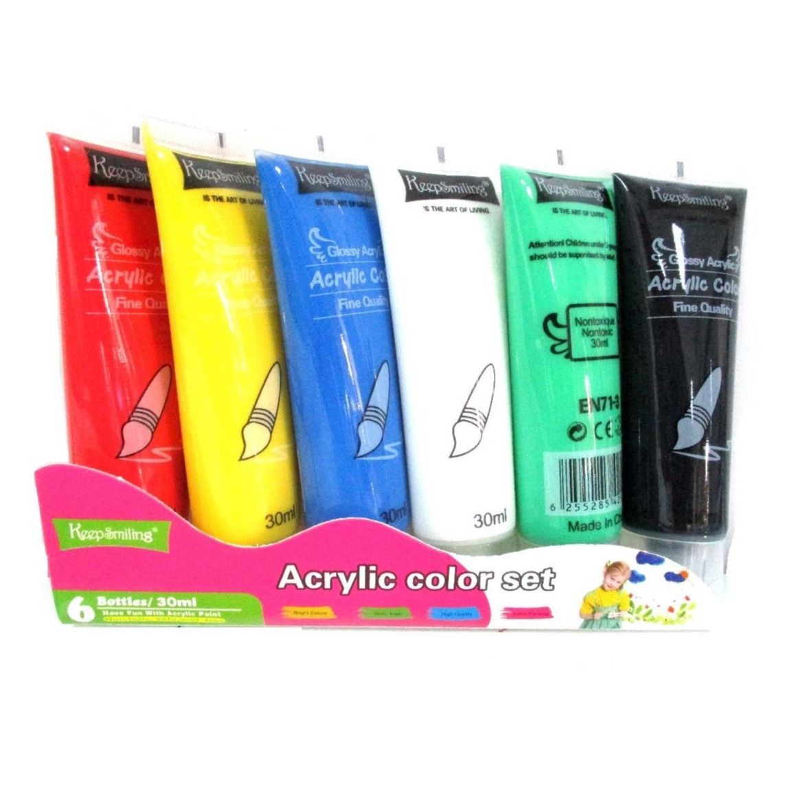 Keep Smiling Glossy Acrylic Color Set 7356A (KS)