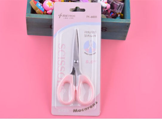 Little frog macarons stainless steel scissors 5.5 inches random color (TY6031)