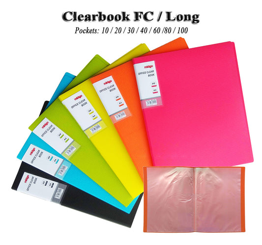 Midgo Non refillable  Display Book Long size / Pocket clearbook 10/20/30/40/60/80/100 pockets