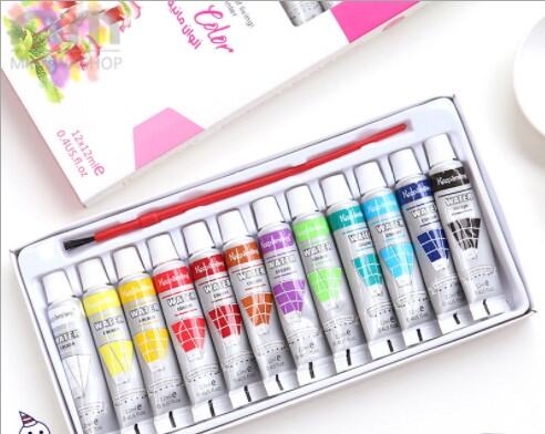 Keep Smiling Watercolor paint Set 12 Pcs Size:12x6ml / 12x12ml (KS)