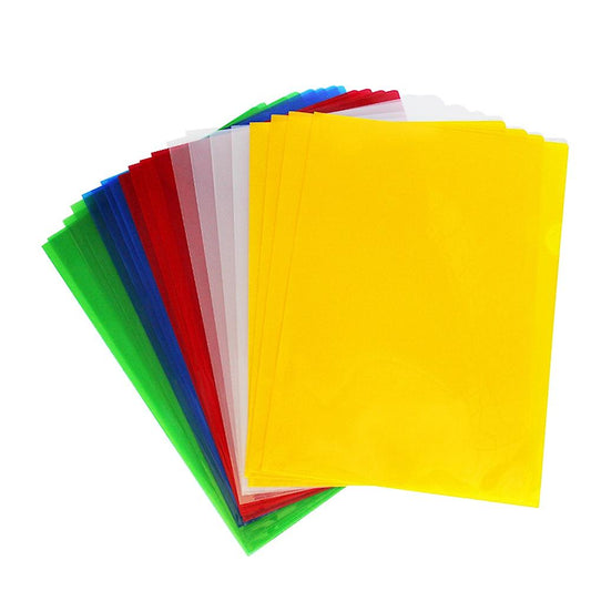 Plastic  Wallet document L-type Folder Size Long 1pc (Random Color)