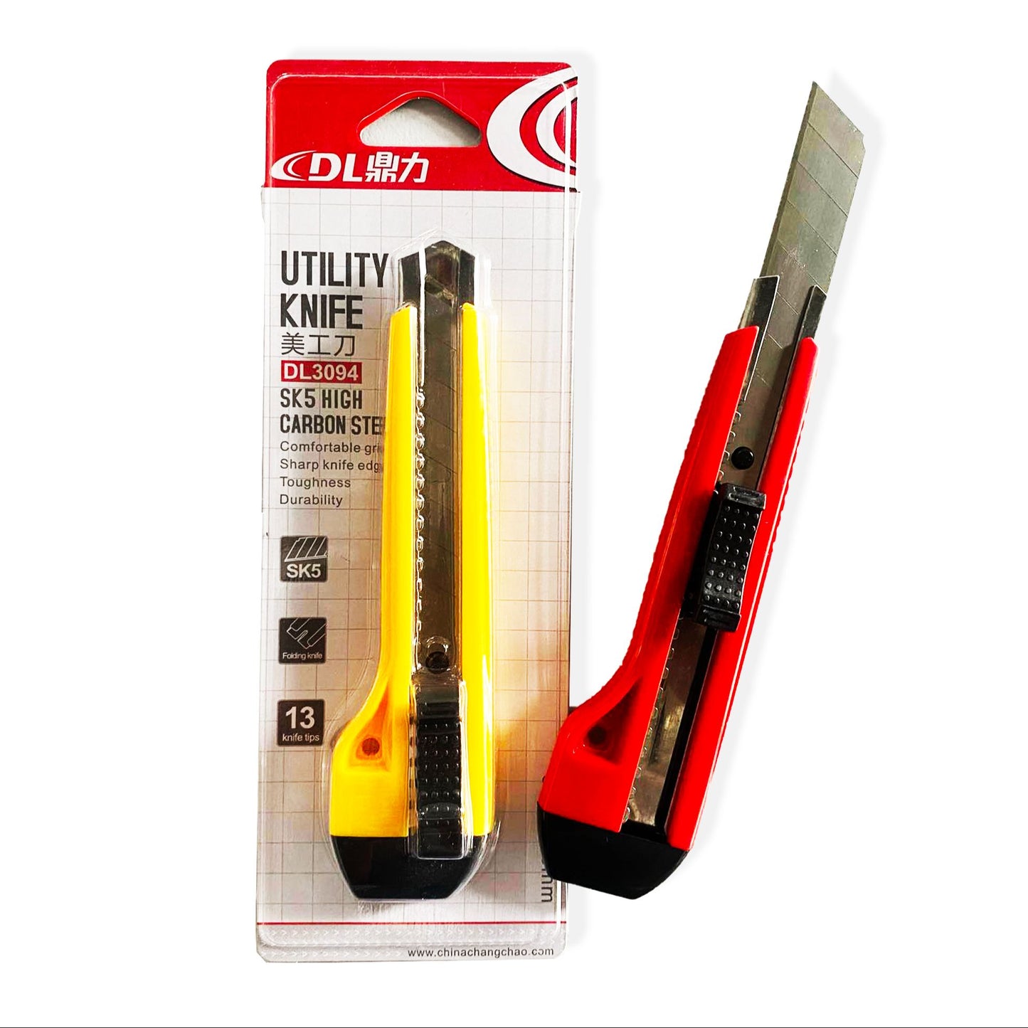 Utility Knife Cutter Blade SK5 High Carbon Steel 18mm (Random Color)