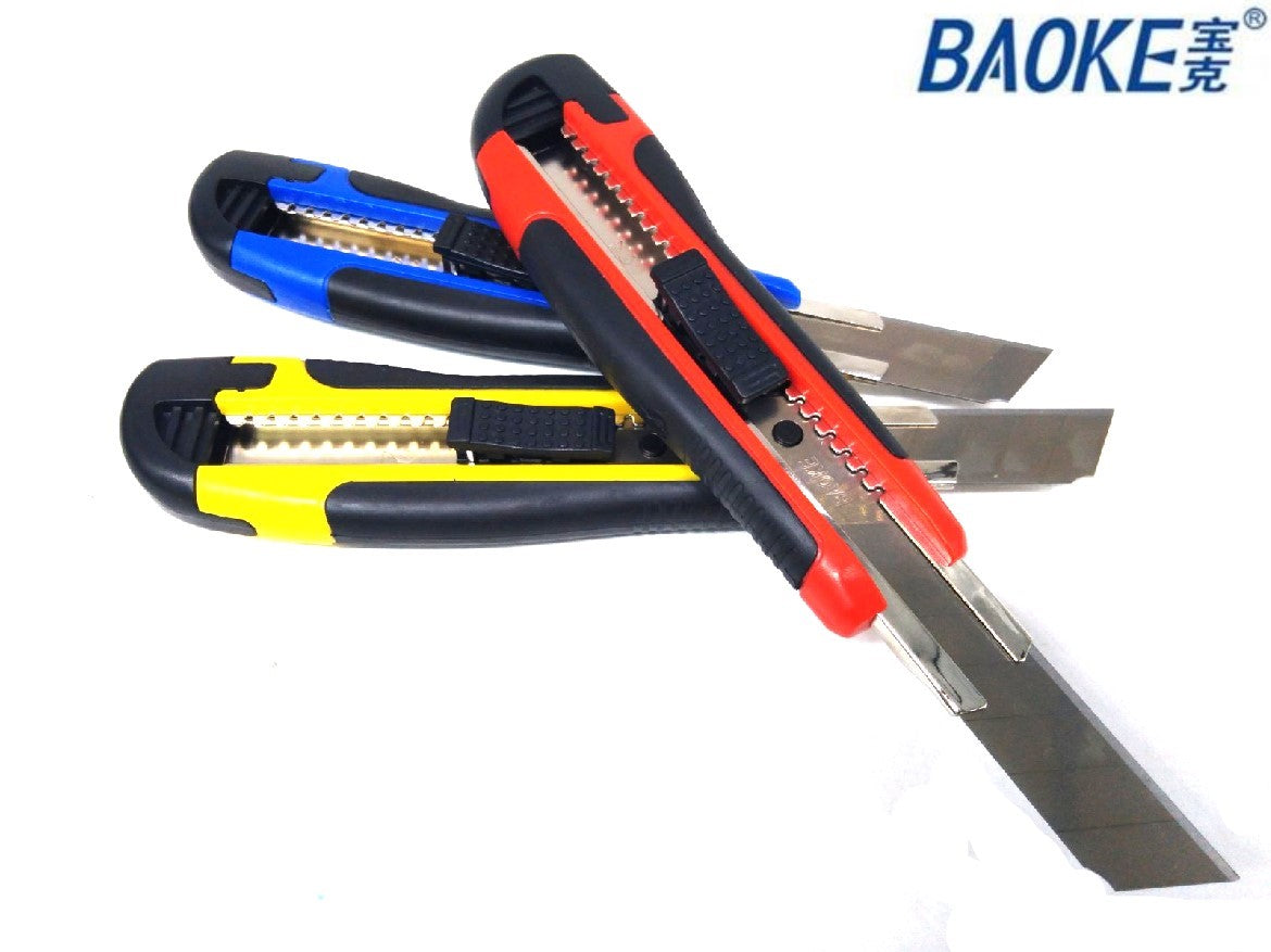 Baoke Utility Knife Large Cutter Blade 18mm Wide Blade Random Color