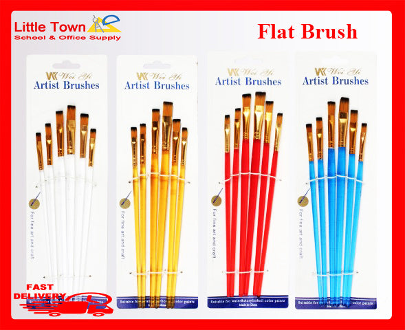 Transparent Rod Artist brush Set Flat & Round