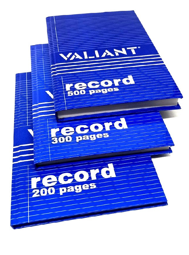 Valiant Record Book Notebook Hard Cover Big Record Book