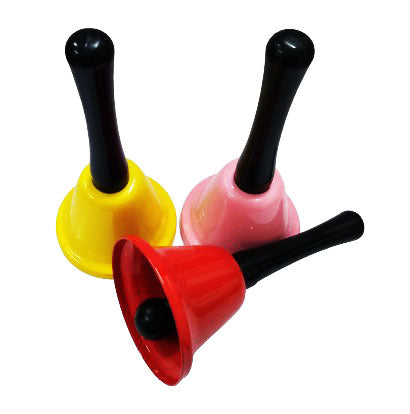 Colorful Metal Hand Bell Service Call Hand Bells Random Color with Black Plastic Handle (DGG) QJ126