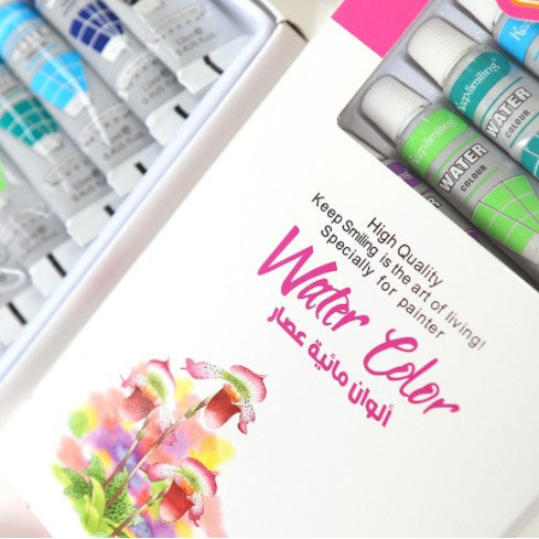 Keep Smiling Water Colors paint Set 12 Pcs Size:12x6ml / 12x12ml