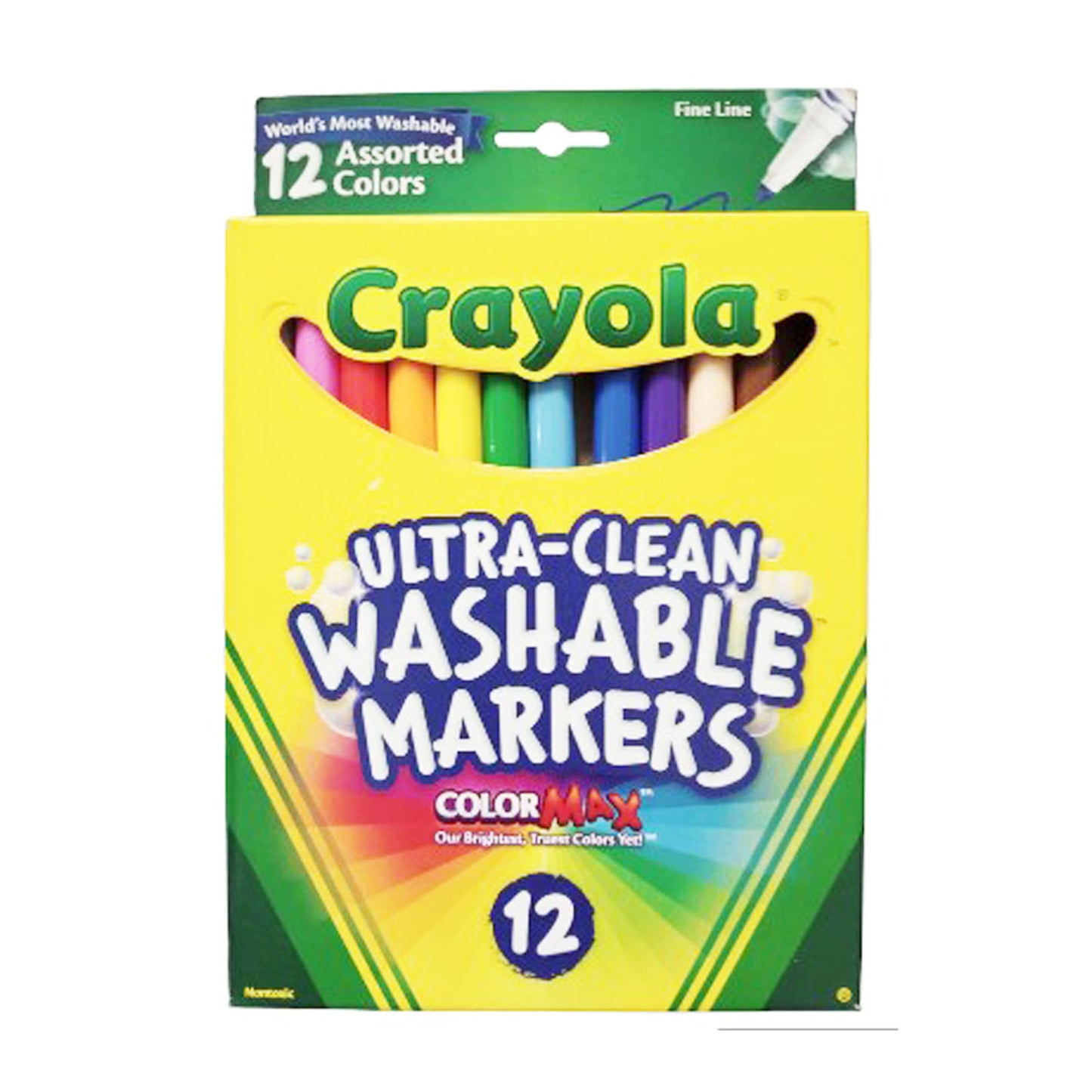 Crayola Ultra-Clean Washable Broad Line and Fine Line Markers 12's Assorted Color