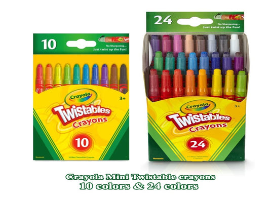 Crayola Mini Twistable Crayons 10colors and 24colors