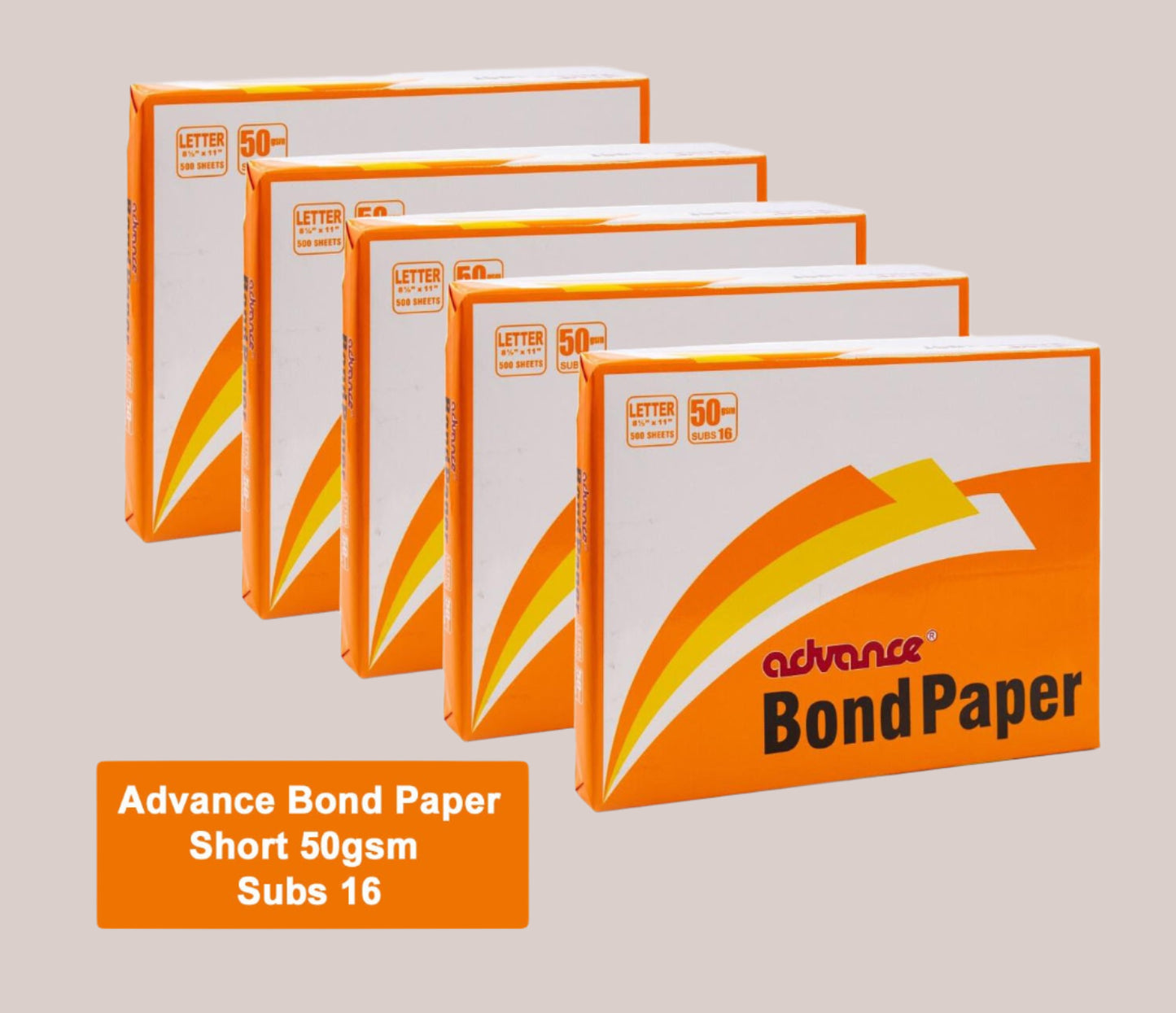 1 ream Advance bond paper 50gsm subs16 500sheets