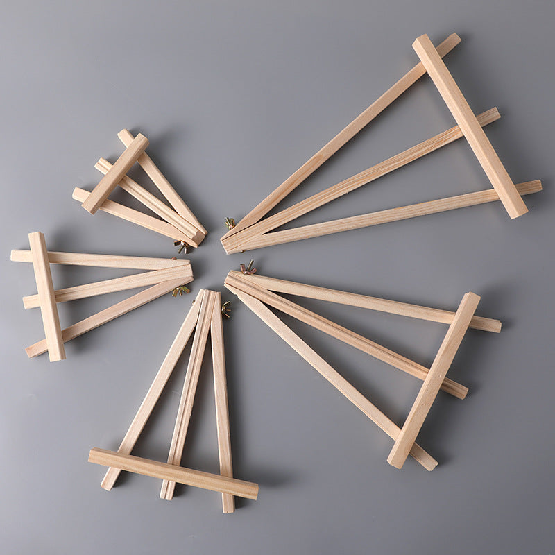 Triangular Easel,Wood Foldable Portable Painting Stand,Drawing Tripod,Postcard Holder as Students Artist Desk Decor Drawing Tool DIY Crafts Gift