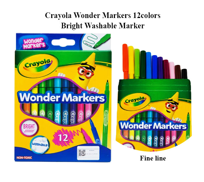 Crayola Washable Wonder Markers 12's 47663 (58-0084)