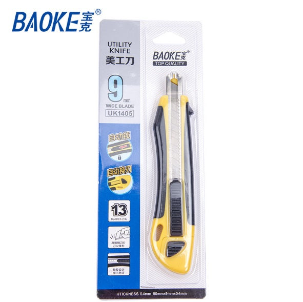 Baoke utility knife color changeable blade media knife paper knife 9mm Random Color