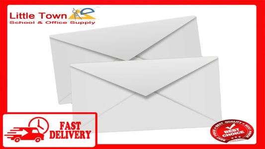 10pieces White Paper Letter Envelope w/o window Short & Long