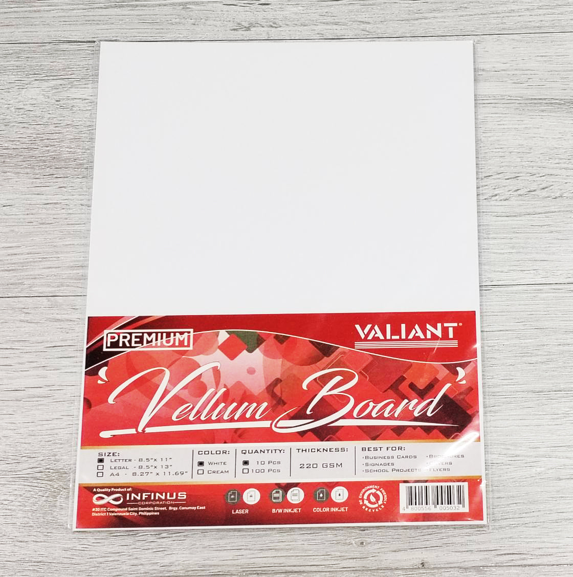 Valiant Vellum Board 10sheets 180gsm & 220gsm