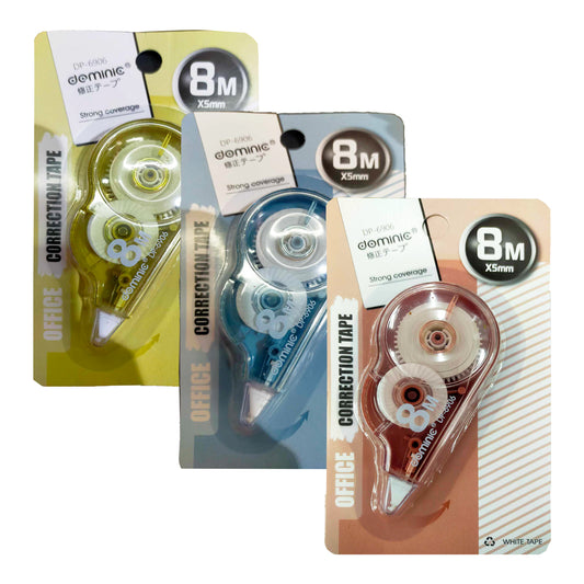 1 Piece Dominic Correction tape 8m x 5mm (Random Color)