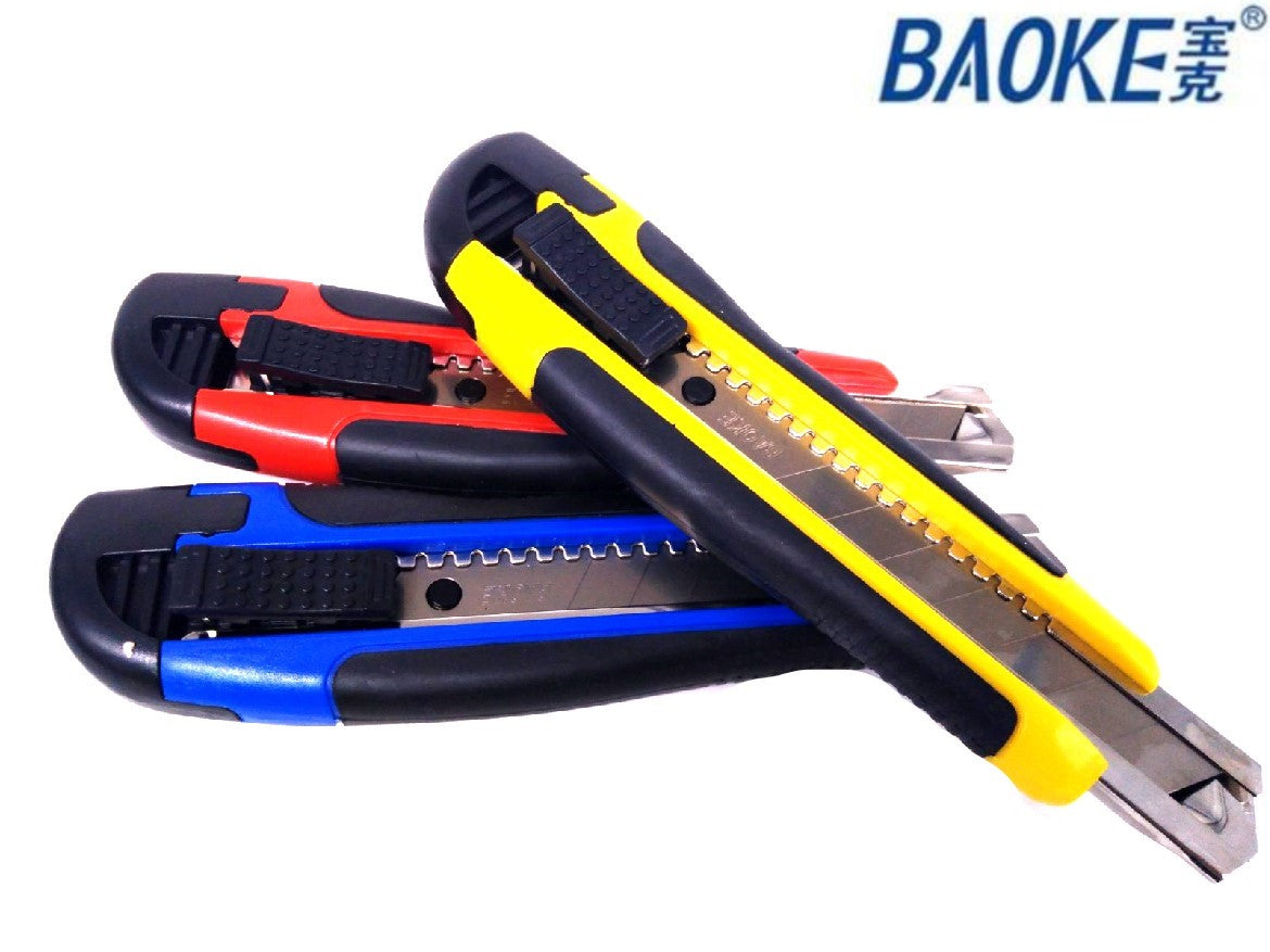 Baoke Utility Knife Large Cutter Blade 18mm Wide Blade Random Color