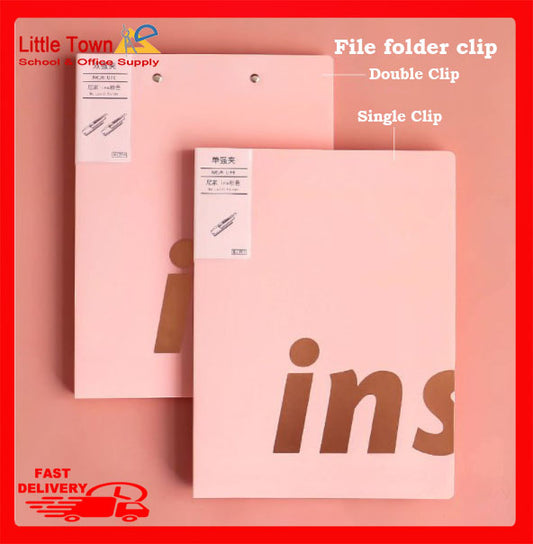 Neja life A4 Clipboard Folder File Folder clip strong clip Pink