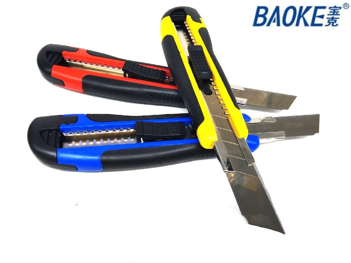 Baoke Utility Knife Large Cutter Blade 18mm Wide Blade Random Color