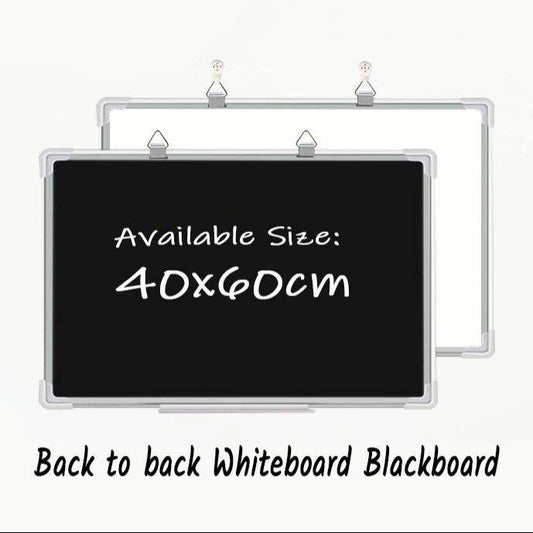 Aluminum Back to back Whiteboard & Blackboard 40x60cm /  45x60cm