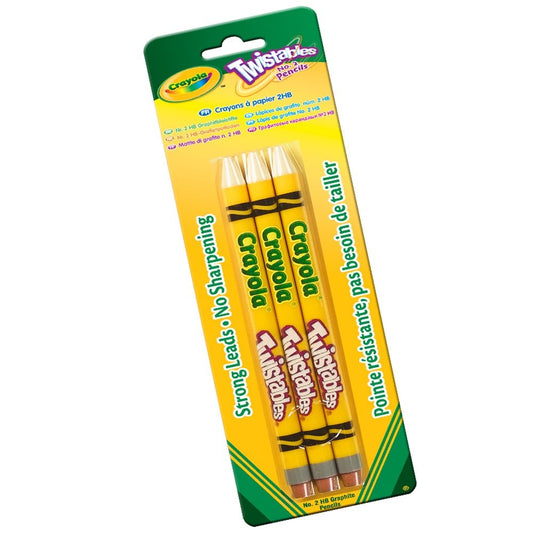 Crayola Twistable Graphite Pencil Blistered 3's Pack 21353 (68-7503)