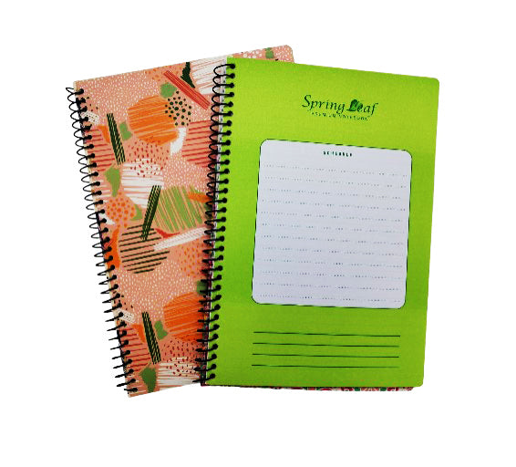 Spring Leaf Spiral Notebook 60gsm 80leaves 1pad random design