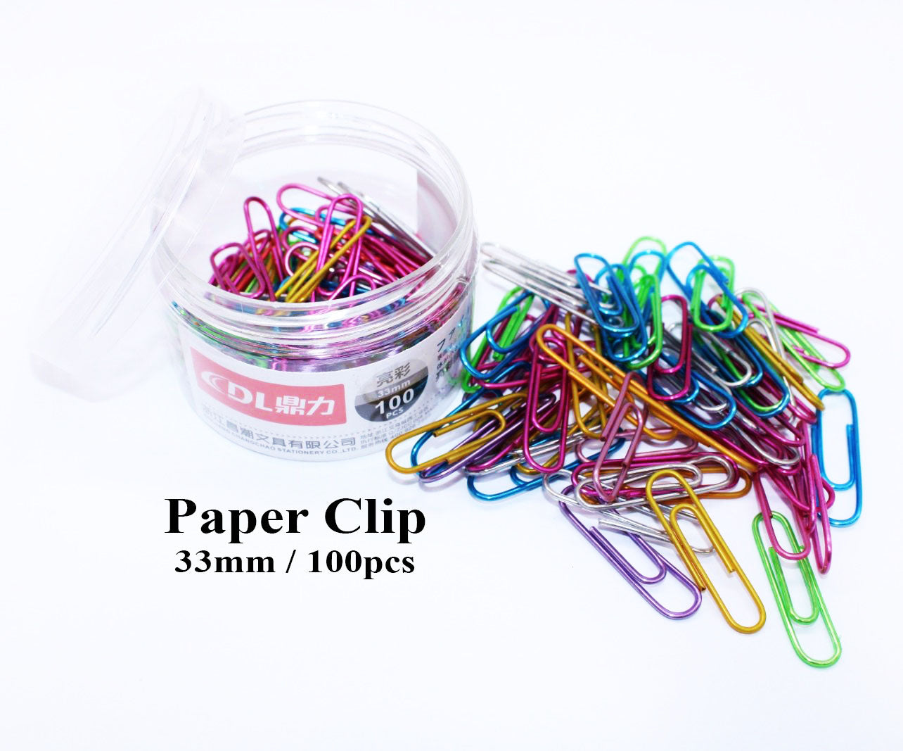 Dingli Office paper clip plastic stripe & plain coated paper clips