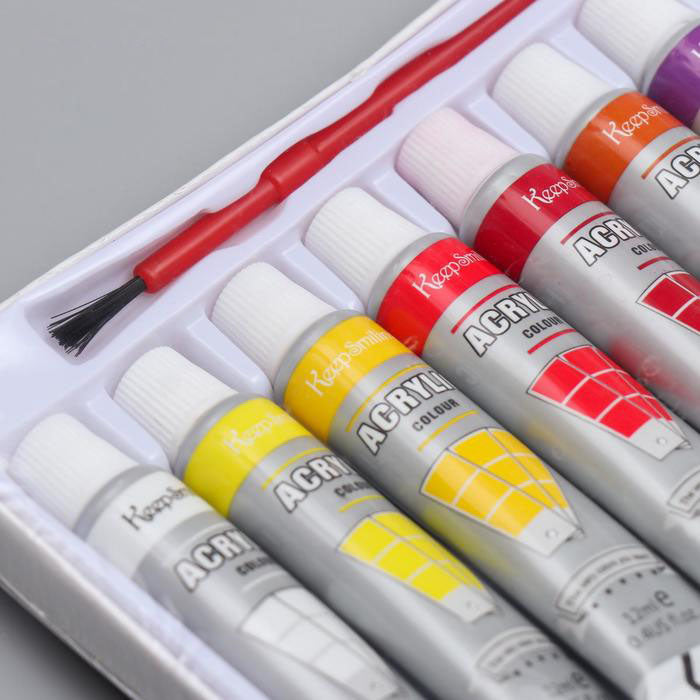 Keep Smiling Acrylic Colors Set 12Pcs 12x12ml / 12x6ml (KS)