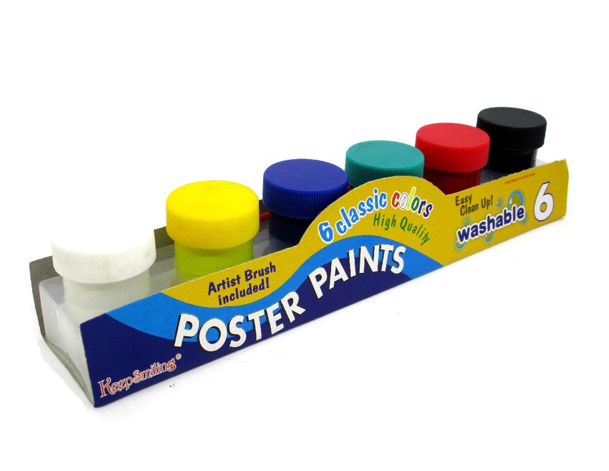 Keep Smiling Poster Paint Finger Paint Watercolor paint 12 Colors / 6 colors (KS)