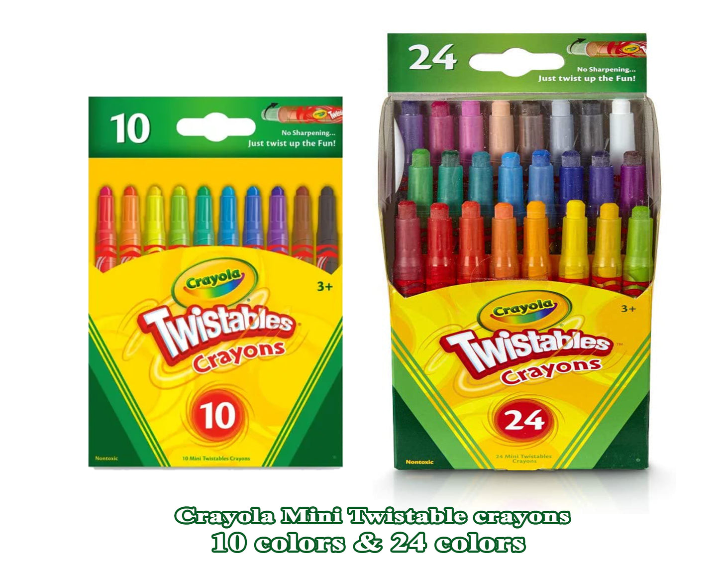 Crayola Mini Twistable Crayons 10colors and 24colors