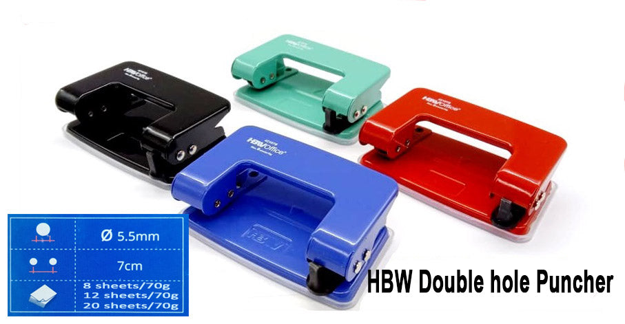 HBW Double Hole Puncher Random Color