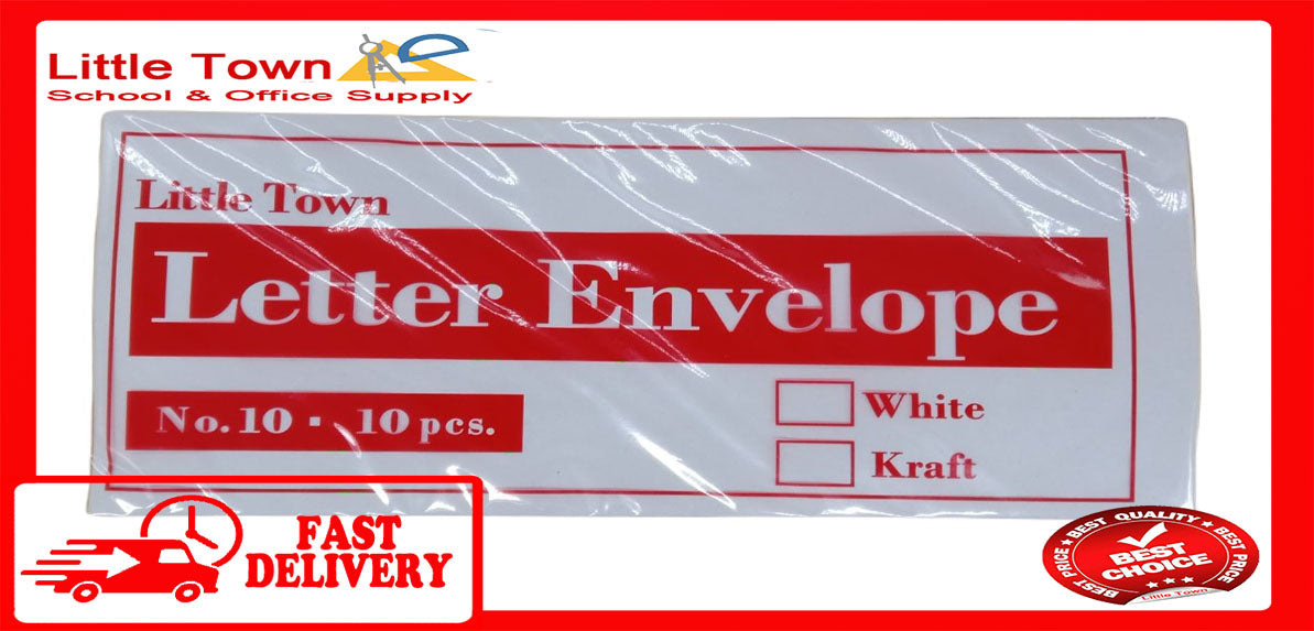 10pieces White Paper Letter Envelope w/o window Short & Long