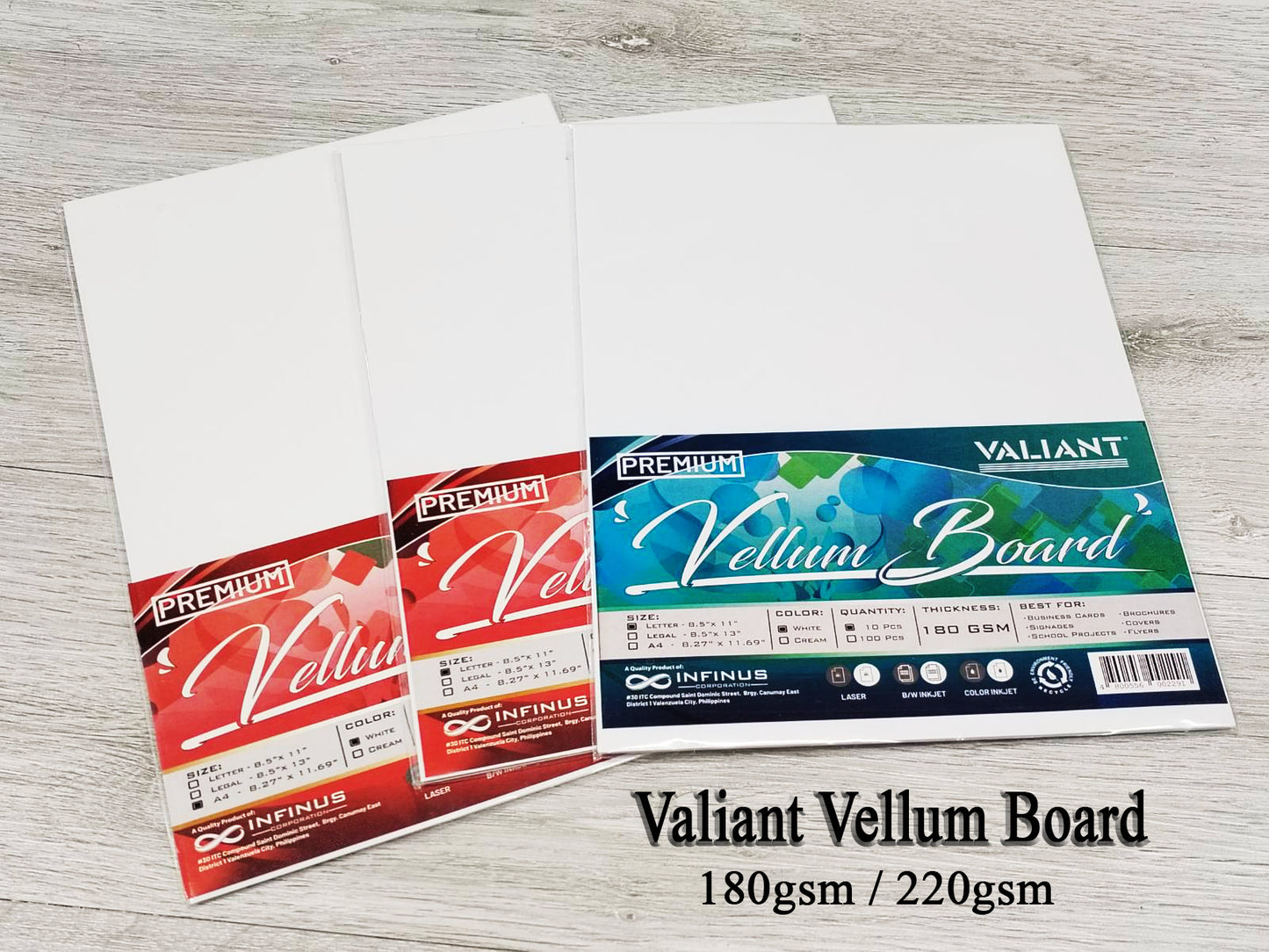 Valiant Vellum Board 10sheets 180gsm & 220gsm
