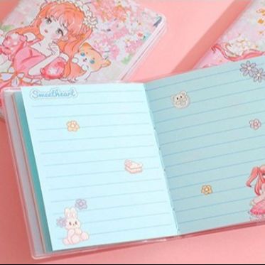 Depai High-Value Hand Pocket Diary Notebook Cartoon Girl Random Design 100k - 076 - 3 (48747)