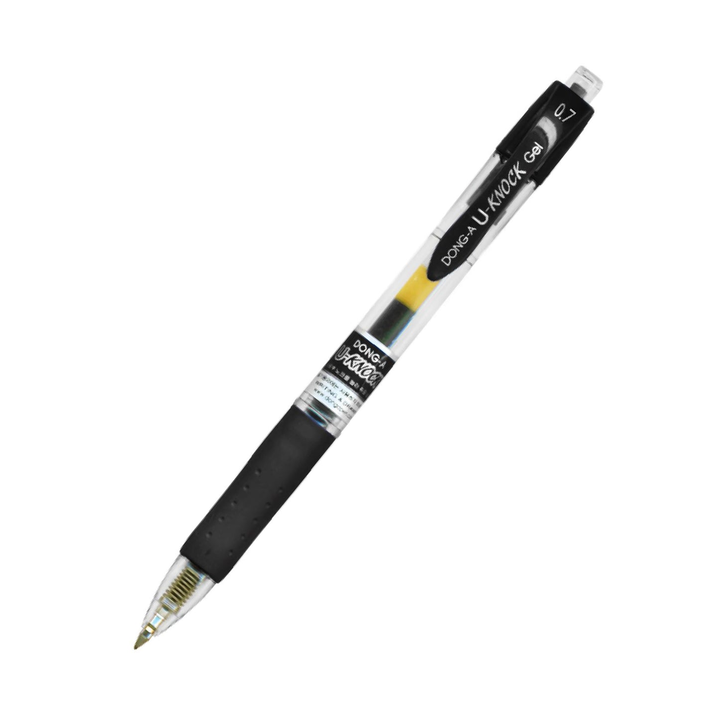 DONG-A U-KNOCK RETRACTABLE GEL PEN 0.5 and 0.7 BLACK