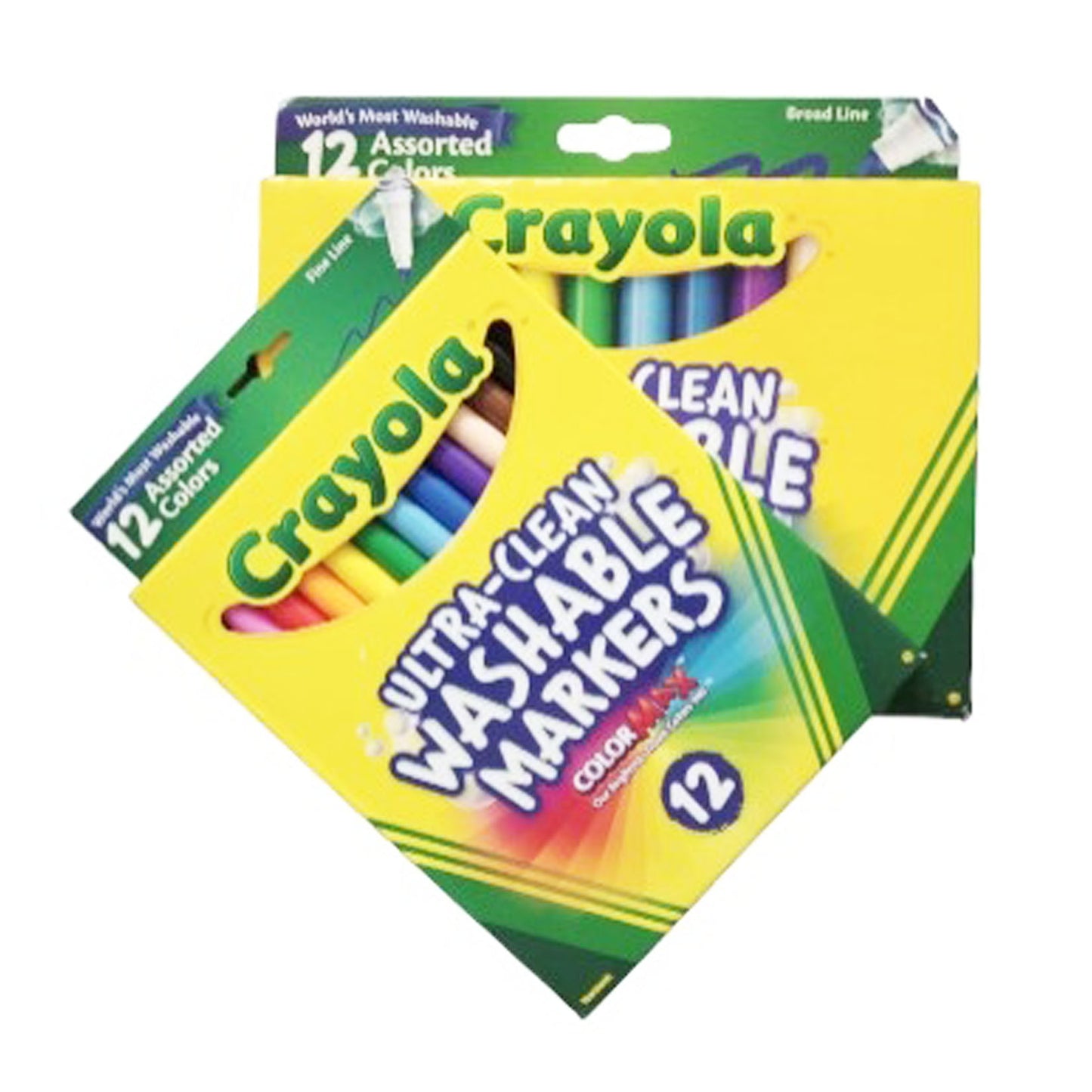 Crayola Ultra-Clean Washable Broad Line and Fine Line Markers 12's Assorted Color