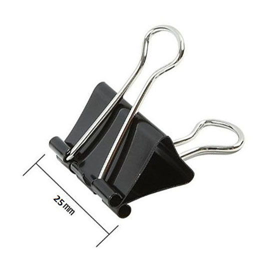 Metal Binder clip black 25mm / 5pcs (DGG-K5169)