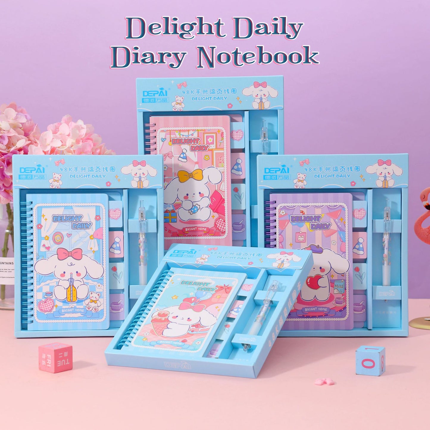 Hand Book Notebook Delight Daily Diary Notebook with pen Random Color