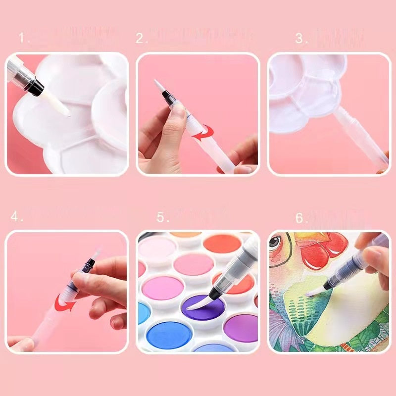 Giorgione nylon hair fountain pen water storage brush water-soluble color lead solid watercolor brush