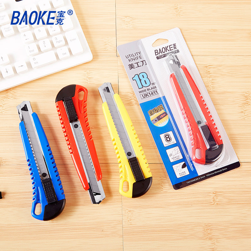 Baoke Utility Knife Large 18mm (Random Color)