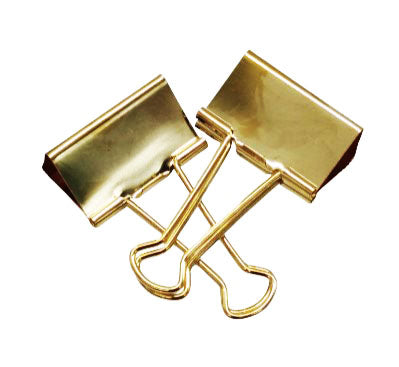 DGG Metal Binder Clip set Gold 41mm