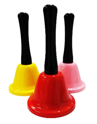 Colorful Metal Hand Bell Service Call Hand Bells Random Color with Black Plastic Handle (DGG) QJ126