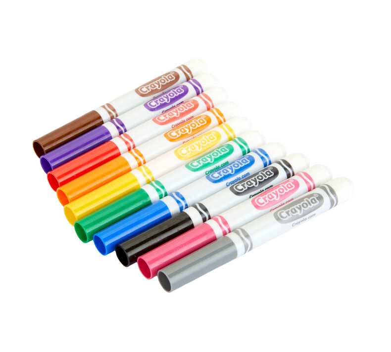 Crayola Markers 10's Color Classic Fine/Broad Line