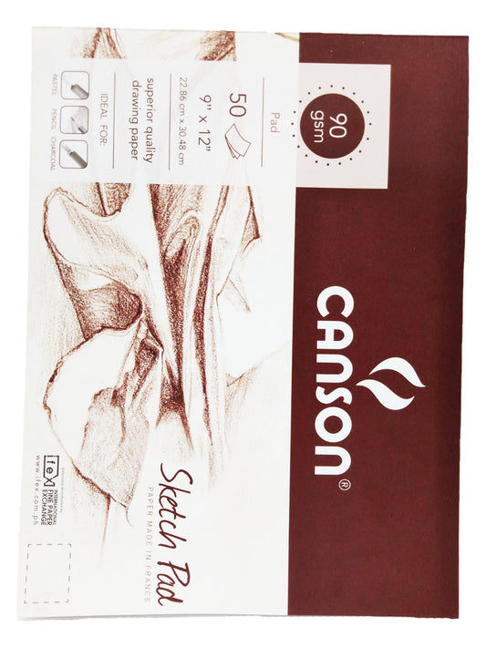 Canson Sketch Pad Size 9 x 12 Inches / 50 Sheets 90gsm